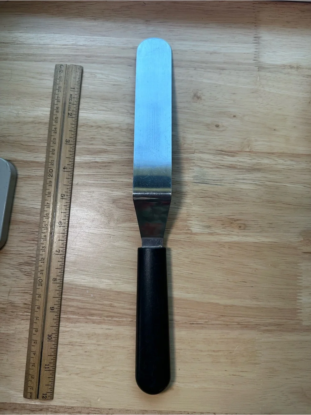 Pampered Chef Black Handle Stainless Spreader icing spatula